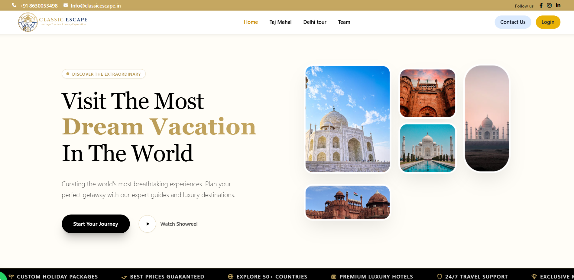 preview of classic escape travel project