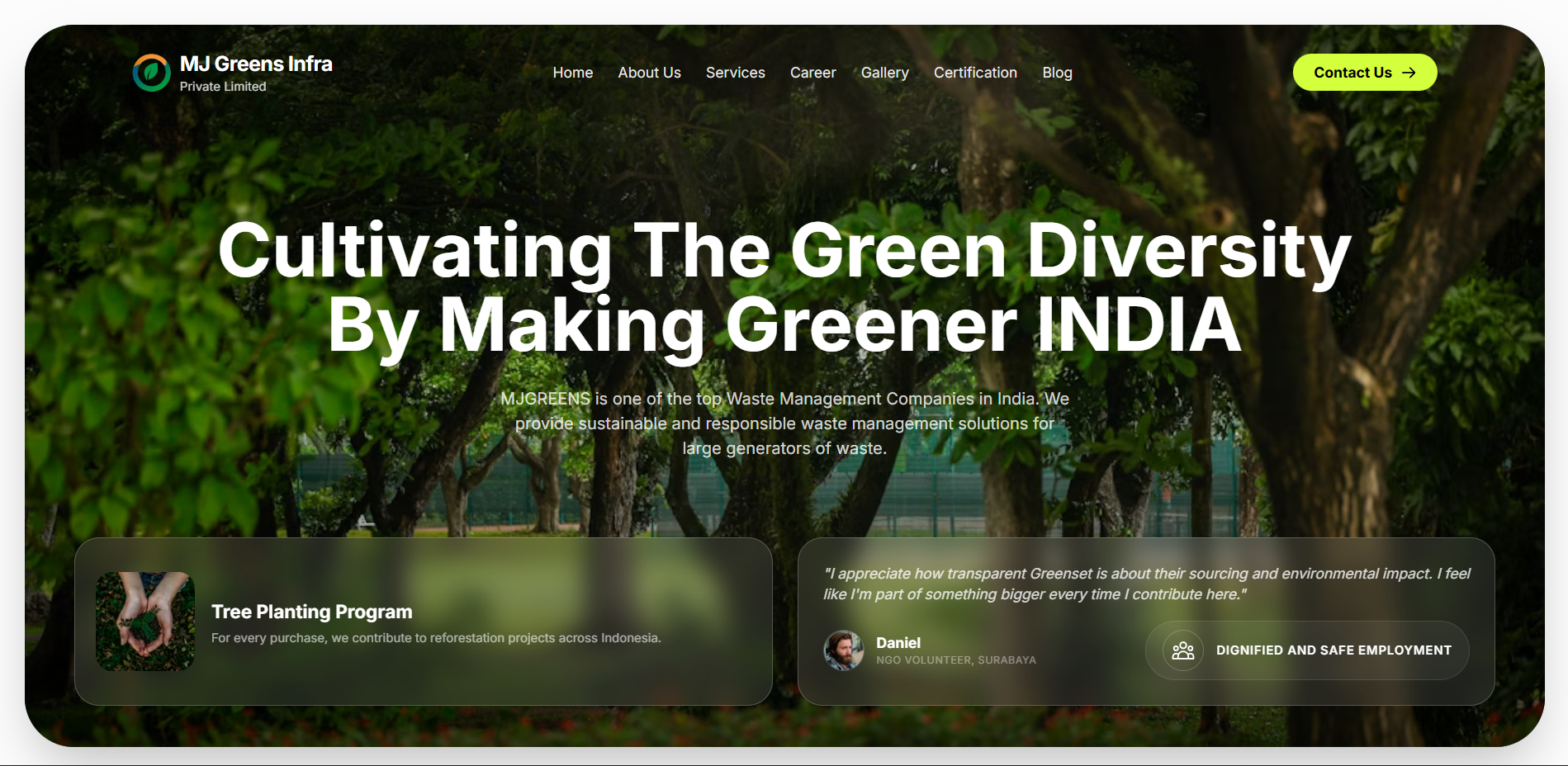 preview of mjgreen waste management project